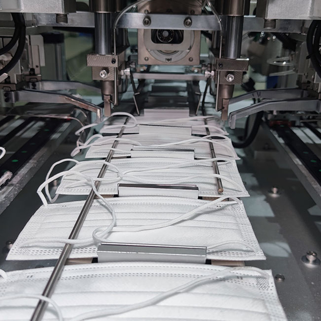 3ply Cross Head Band Mask Earloop Welding Machine with Auto Feeder