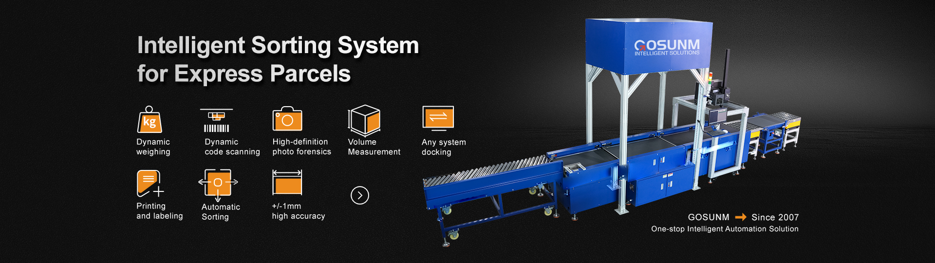 sorting system for express parcels