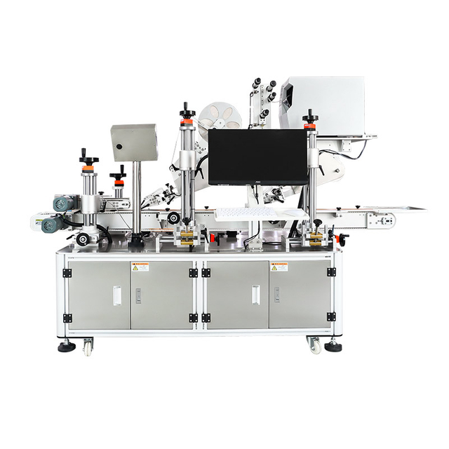 Cache Printing Dual Label Applicator Corner Labeling Machine