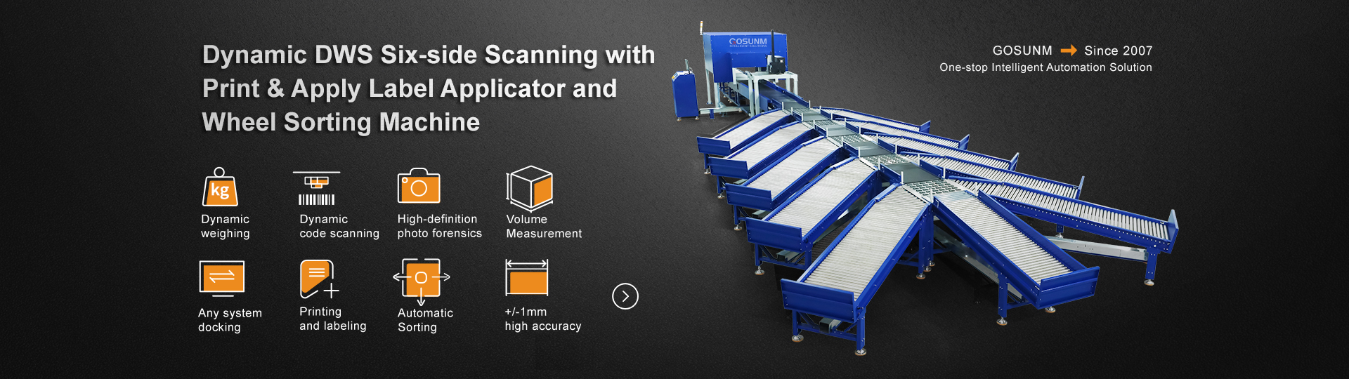 sorting system for express parcels