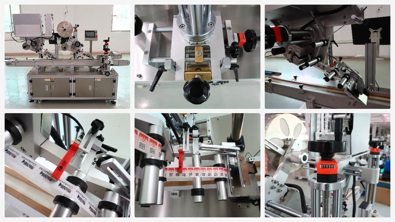 Cache Printing Dual Label Applicator Corner Labeling Machine