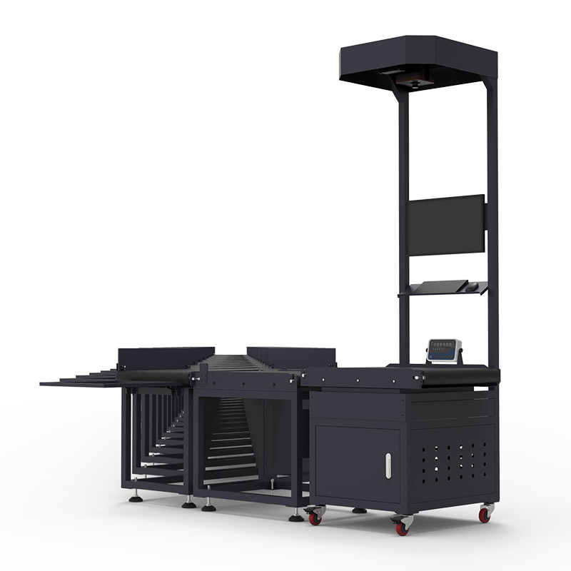 black DWS with 32 outfeeds sorting conveyor