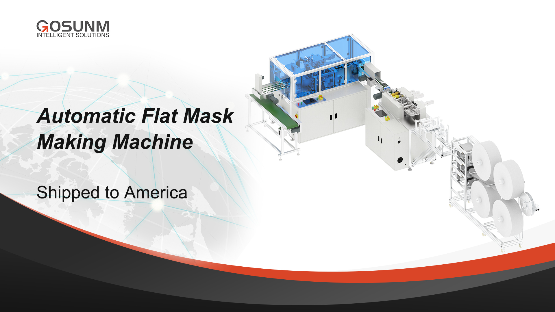 Automatic Flat Mask Making Machine Shipped to America