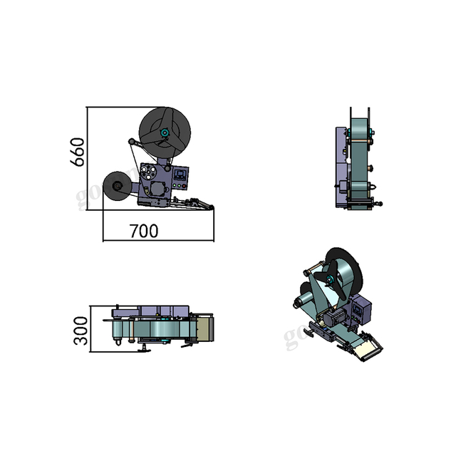 Flat Surface Labeling Head For Production Line
